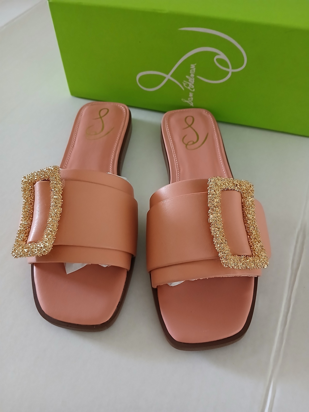 Sam Edelman Inez Canyon Clay Sandals with Gold Buckle Size 6.5 $85 - Picture 2 of 11